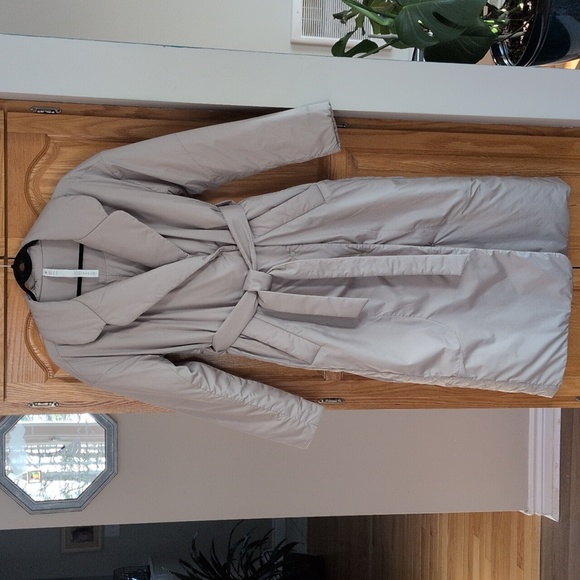 Lululemon Insulated Trench Coat Raw Linen Size 6 - Picture 4 of 11